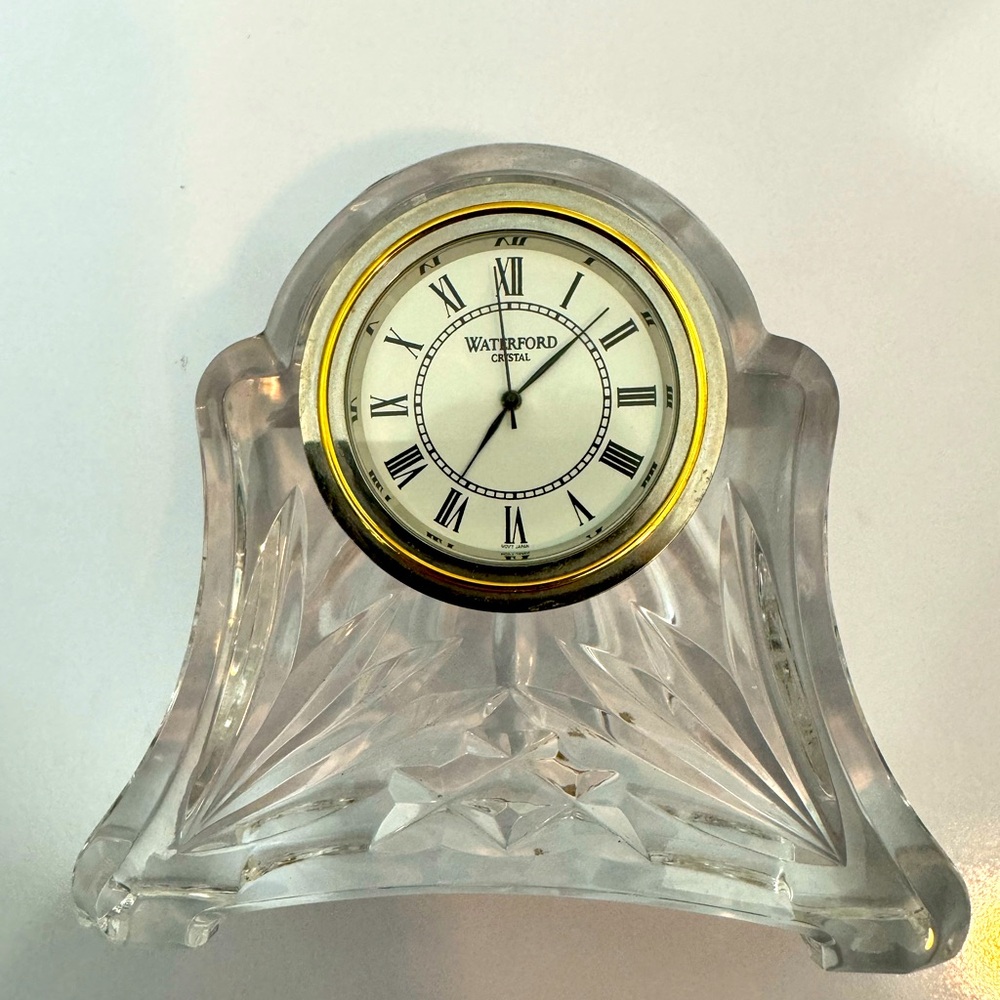 Waterford small crystal clock.